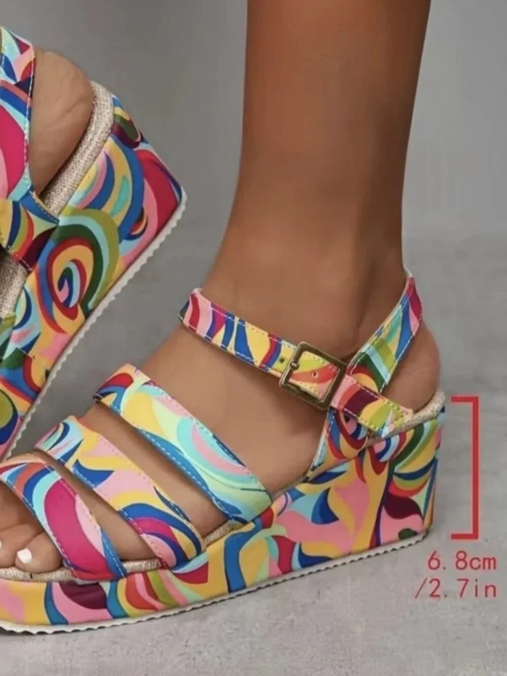 NWOT Psychedelic Platform Sandals EU 40 / US 9